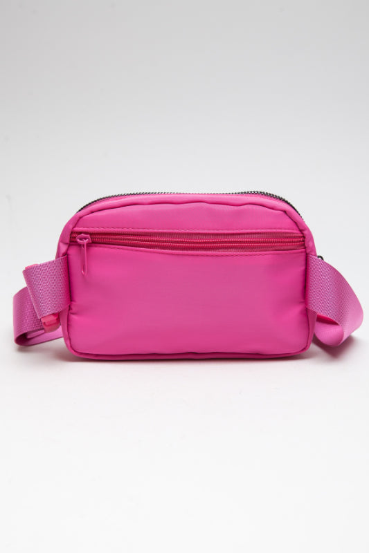 crossbody belt bag - hot pink