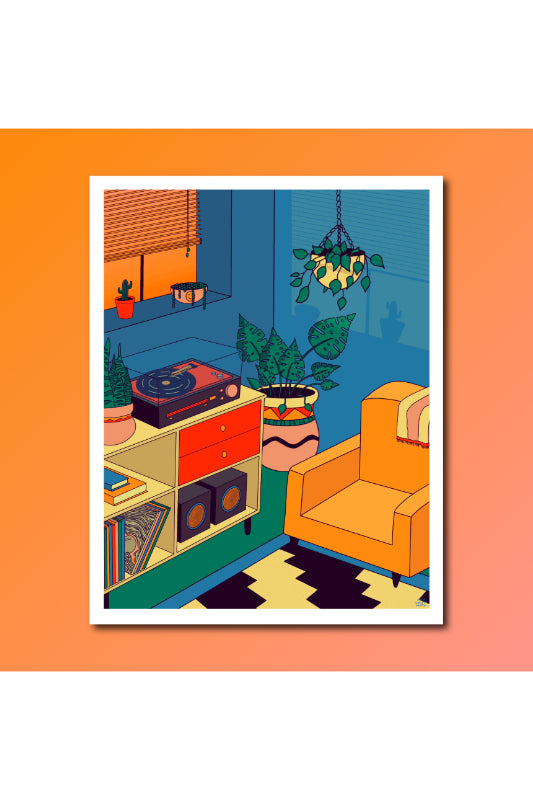 sunset jams art print