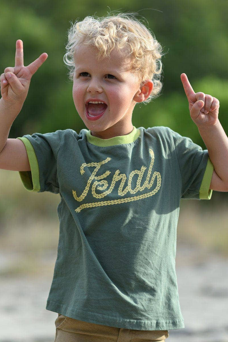 kid's feral vintage ringer - forest