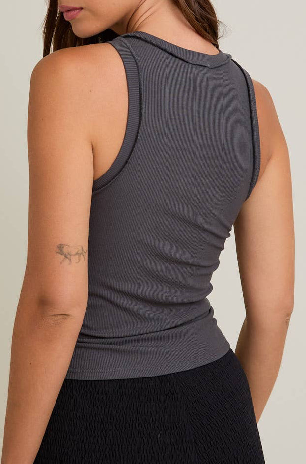 gabby tank - charcoal