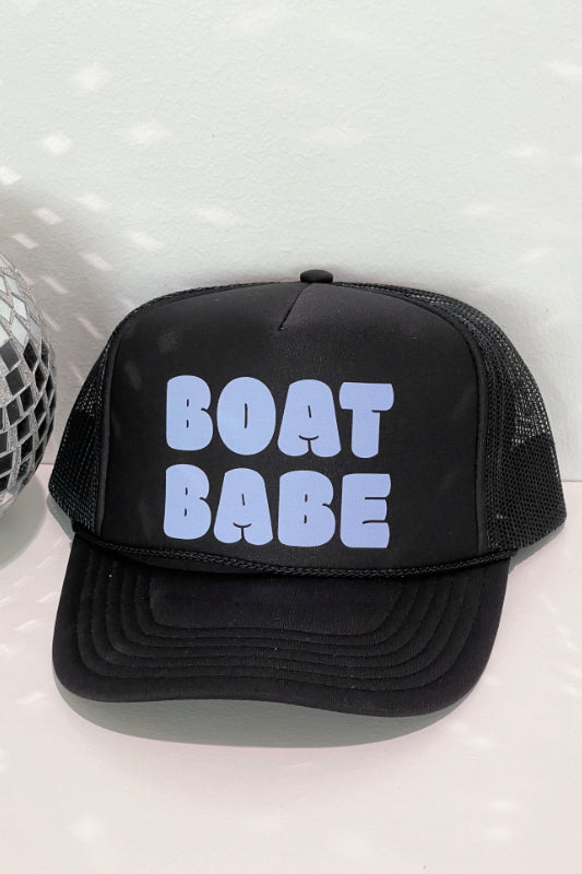 trucker hat "boat babe" - black