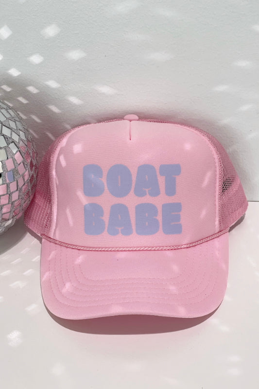 trucker hat "boat babe" - pink