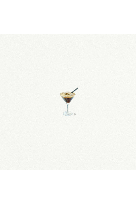 tiny watercolor print - espresso martini