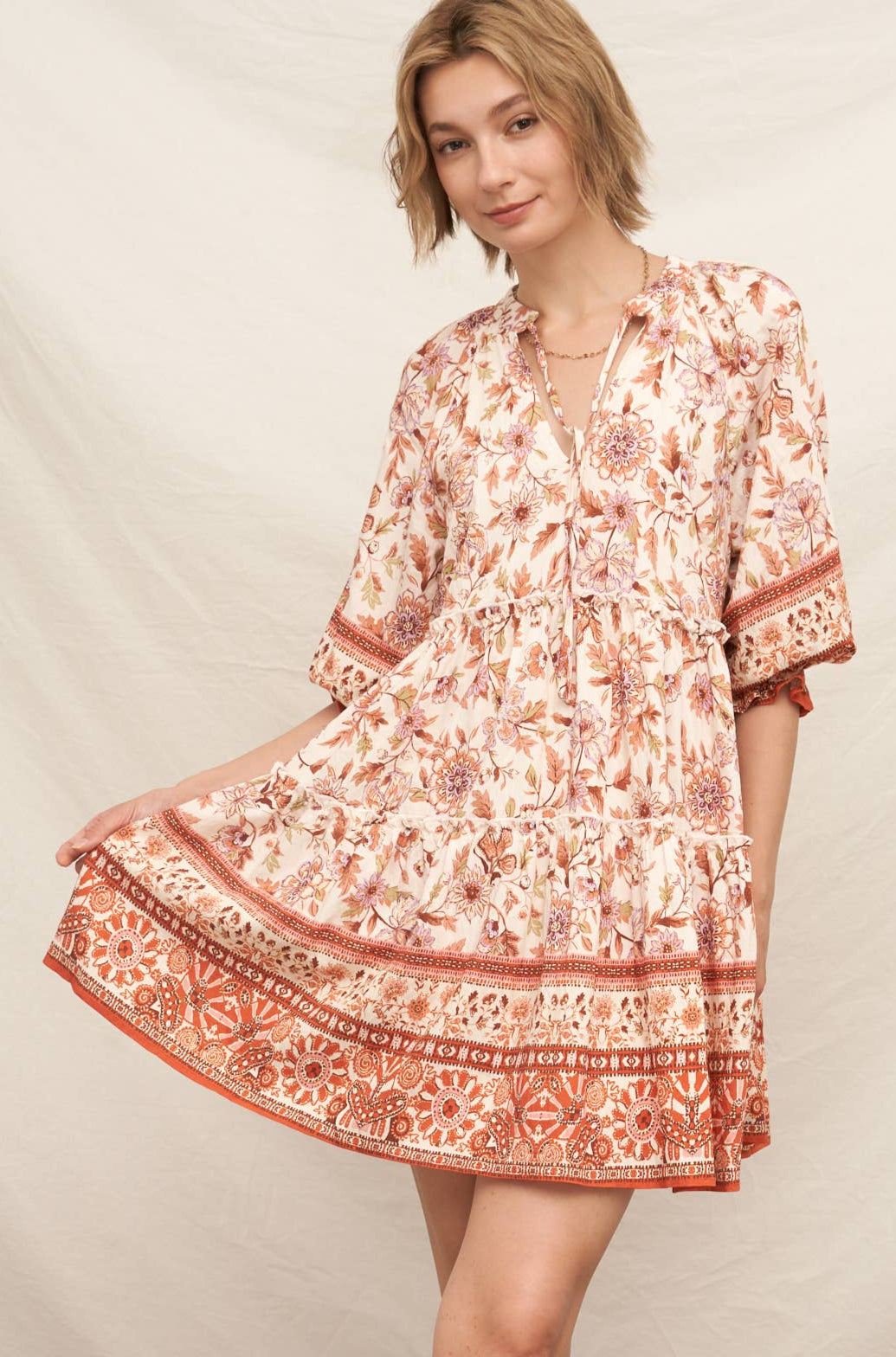 morgan dress - rust