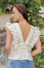 soleil top - cream (FINAL SALE)
