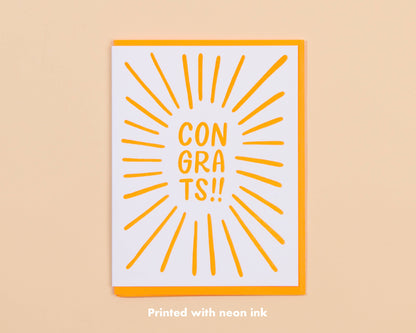 congrats letterpress greeting card