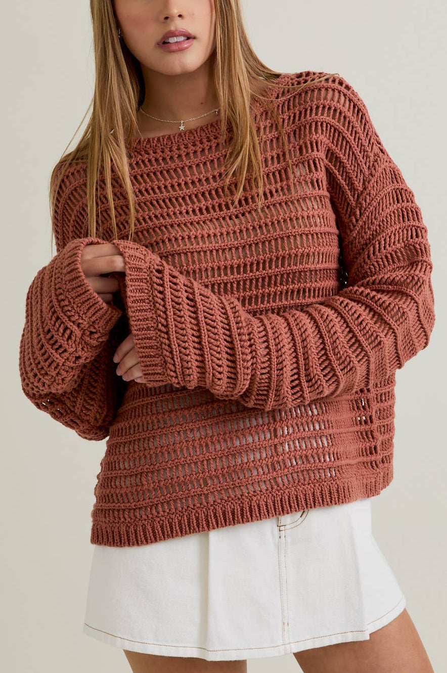 jones sweater - rust