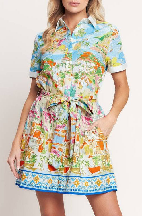 cannes mini dress - multi