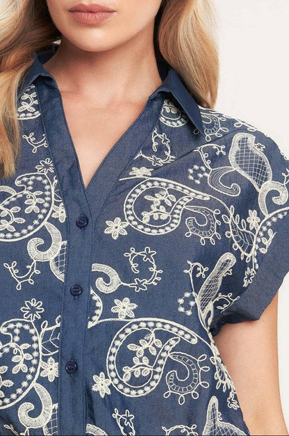 maggie top - dark denim