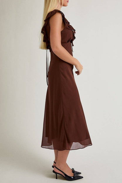sutton dress - brown