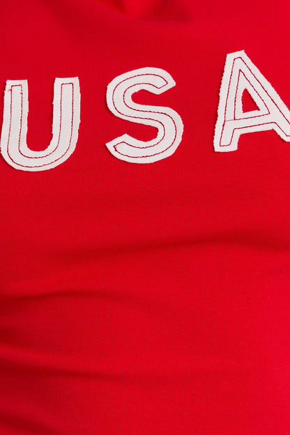 usa tee - red