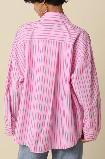 micah shirt - pink stripe