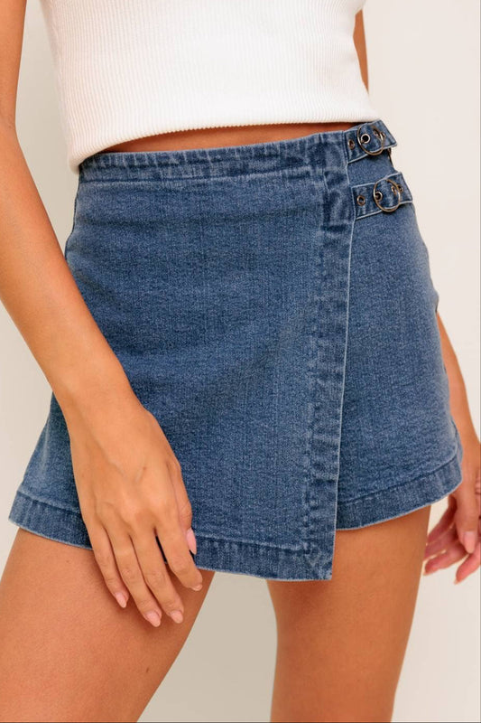 dakota skort - indigo