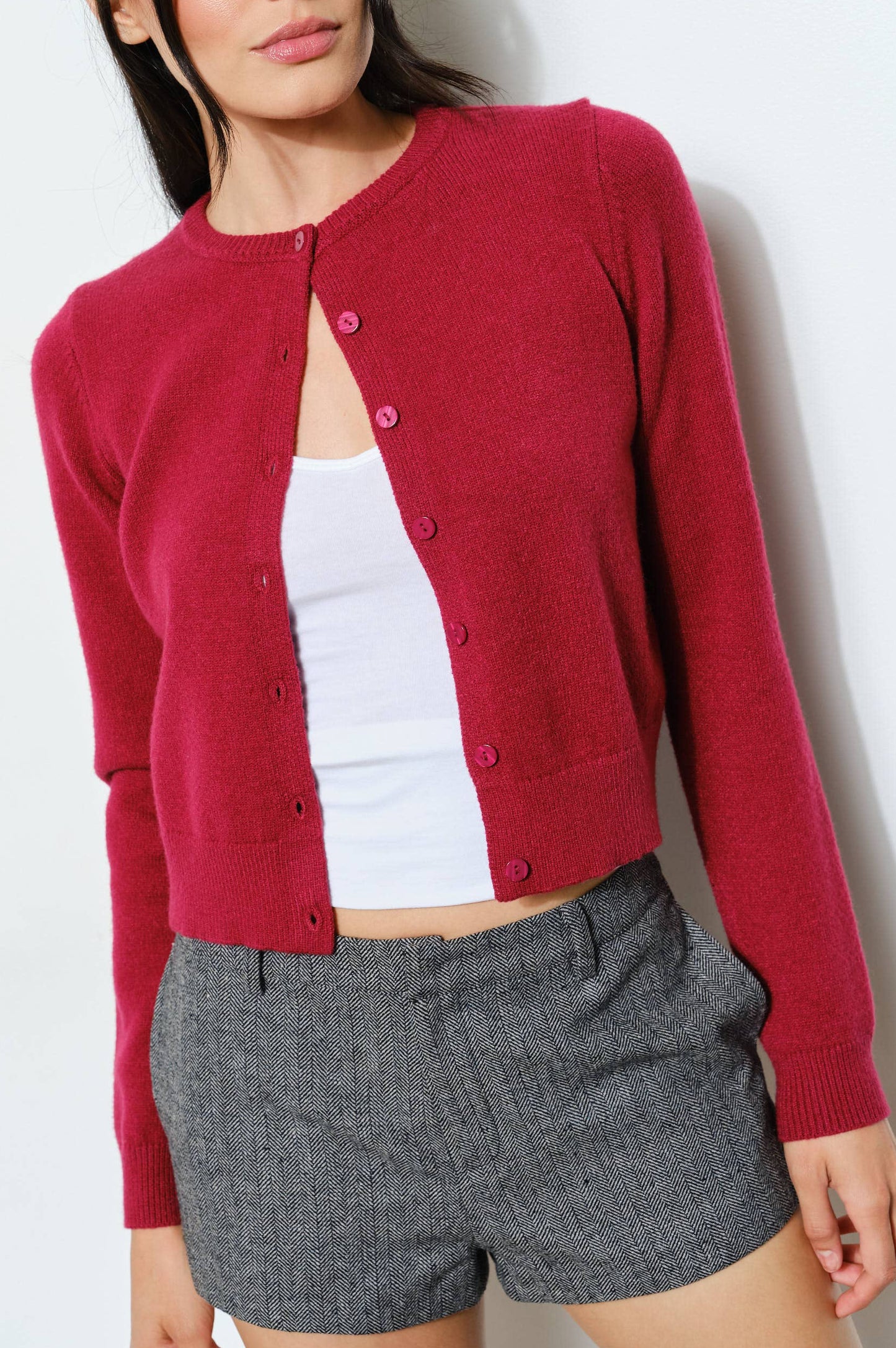 devyn cardigan - burgundy