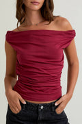 zara top - maroon