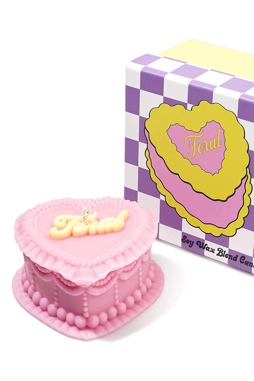 heart cake candle - feral