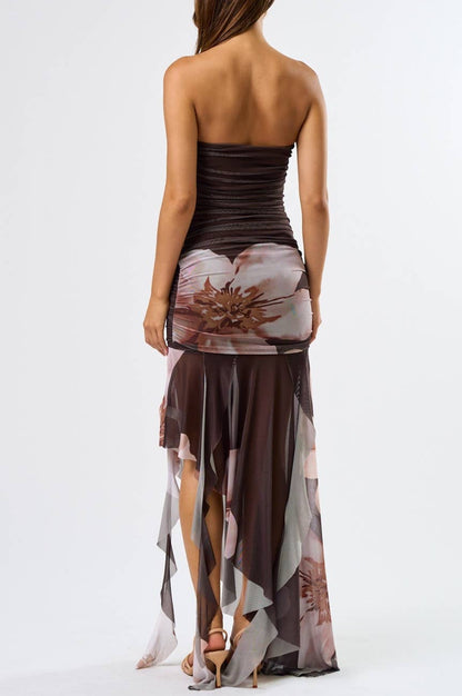 aurora dress - brown