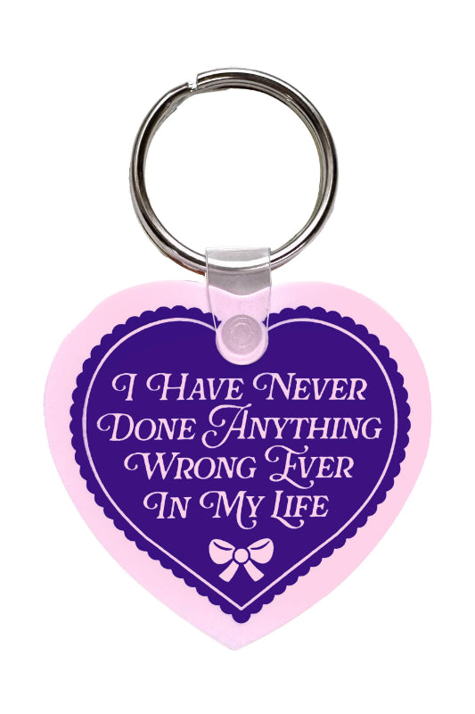 i have never done anything wrong keychain