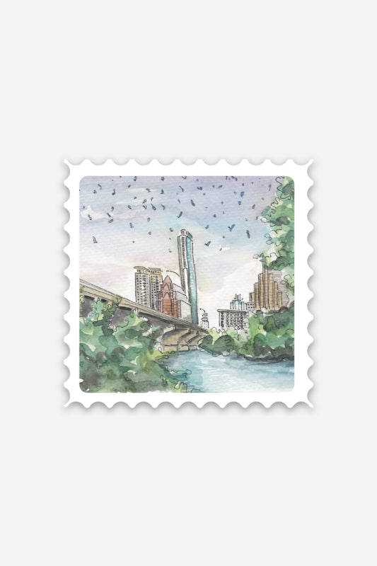 congress bridge stamp sticker