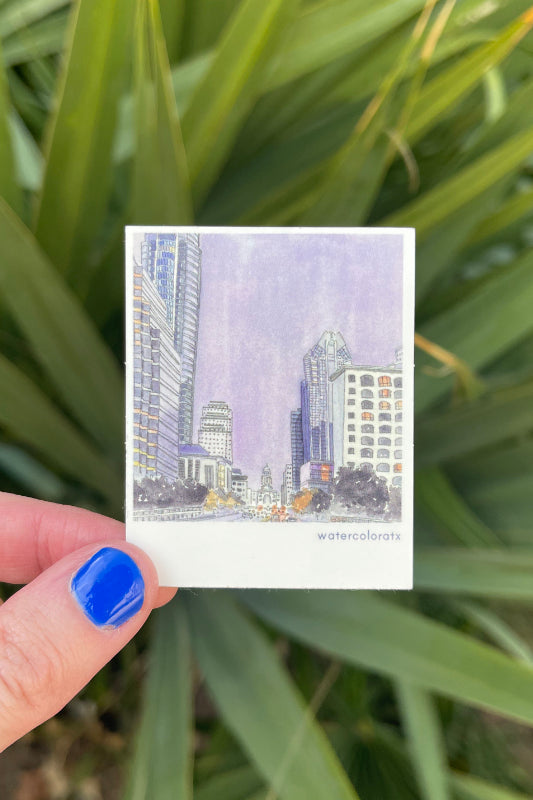 congress ave polaroid sticker