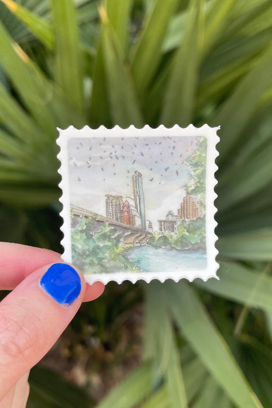 congress bridge stamp sticker