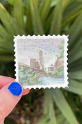 congress bridge stamp sticker