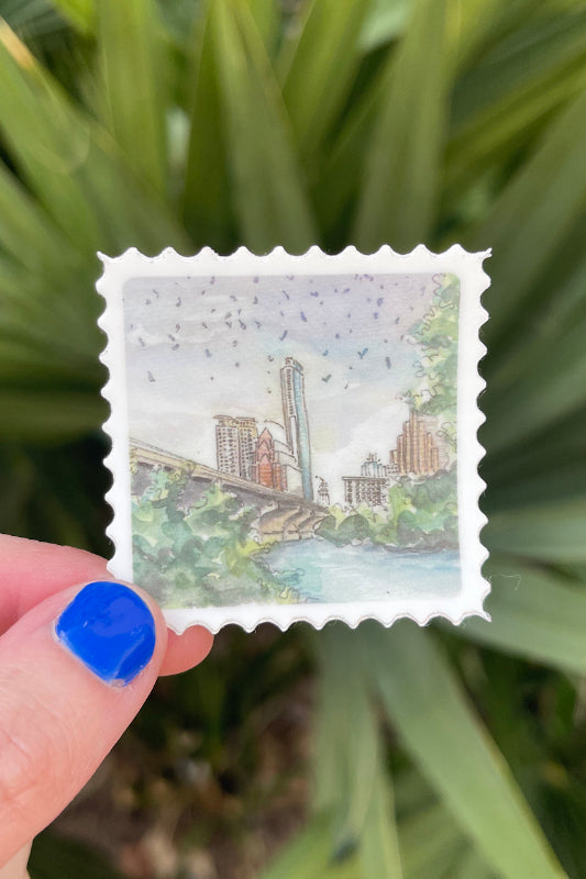 congress bridge stamp sticker