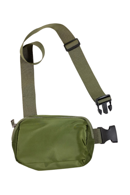 crossbody belt bag - olive