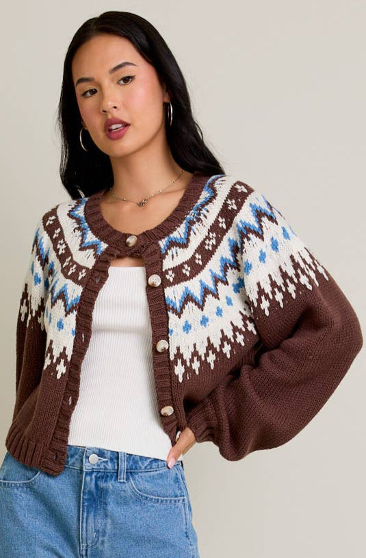 chandler cardigan - brown (FINAL SALE)