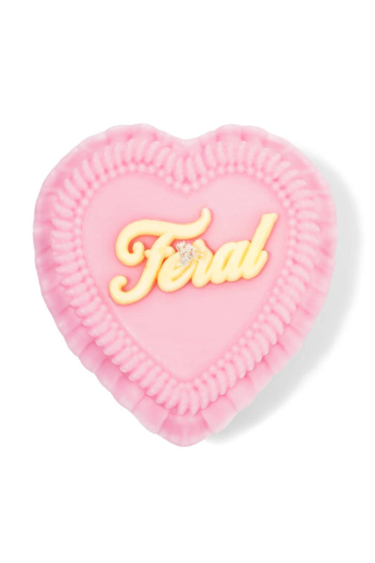 heart cake candle - feral