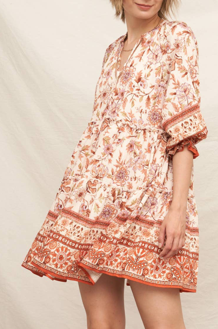 morgan dress - rust