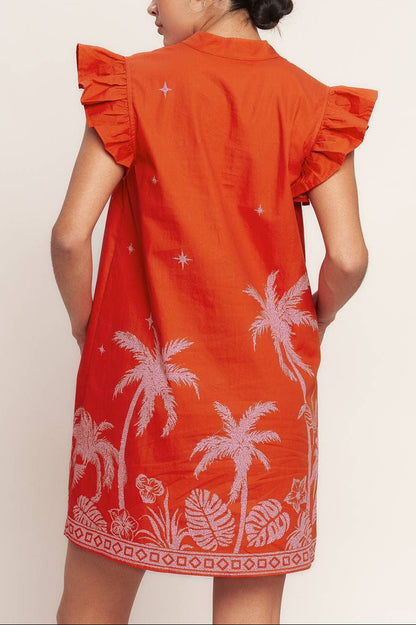 paloma dress - tomato red