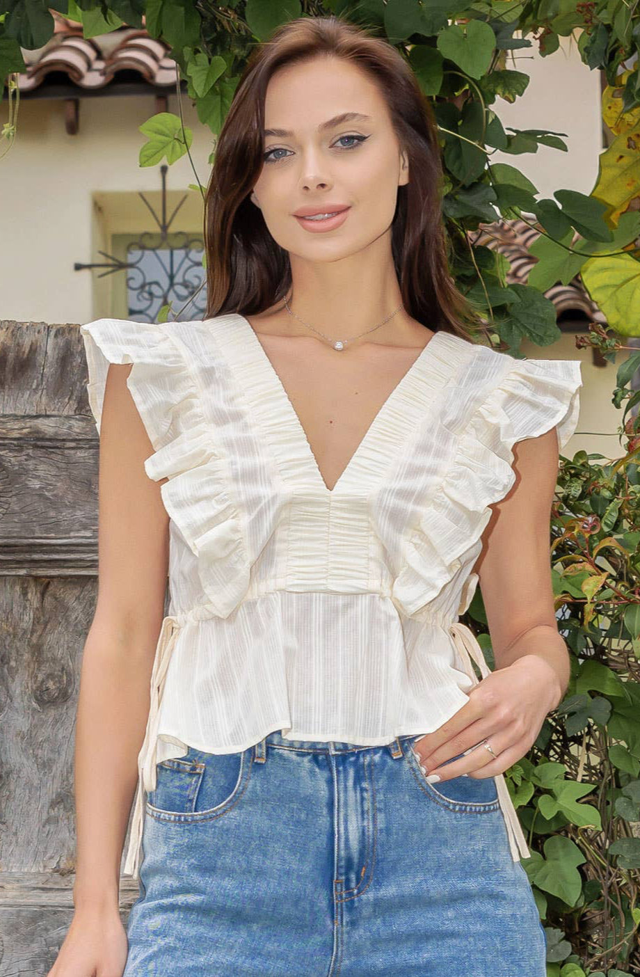soleil top - cream (FINAL SALE)