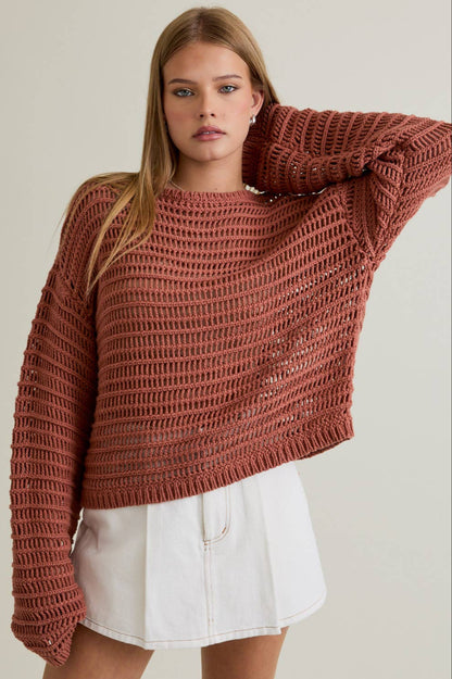 jones sweater - rust