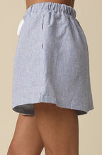 alison linen shorts - denim