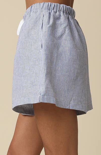alison linen shorts - denim