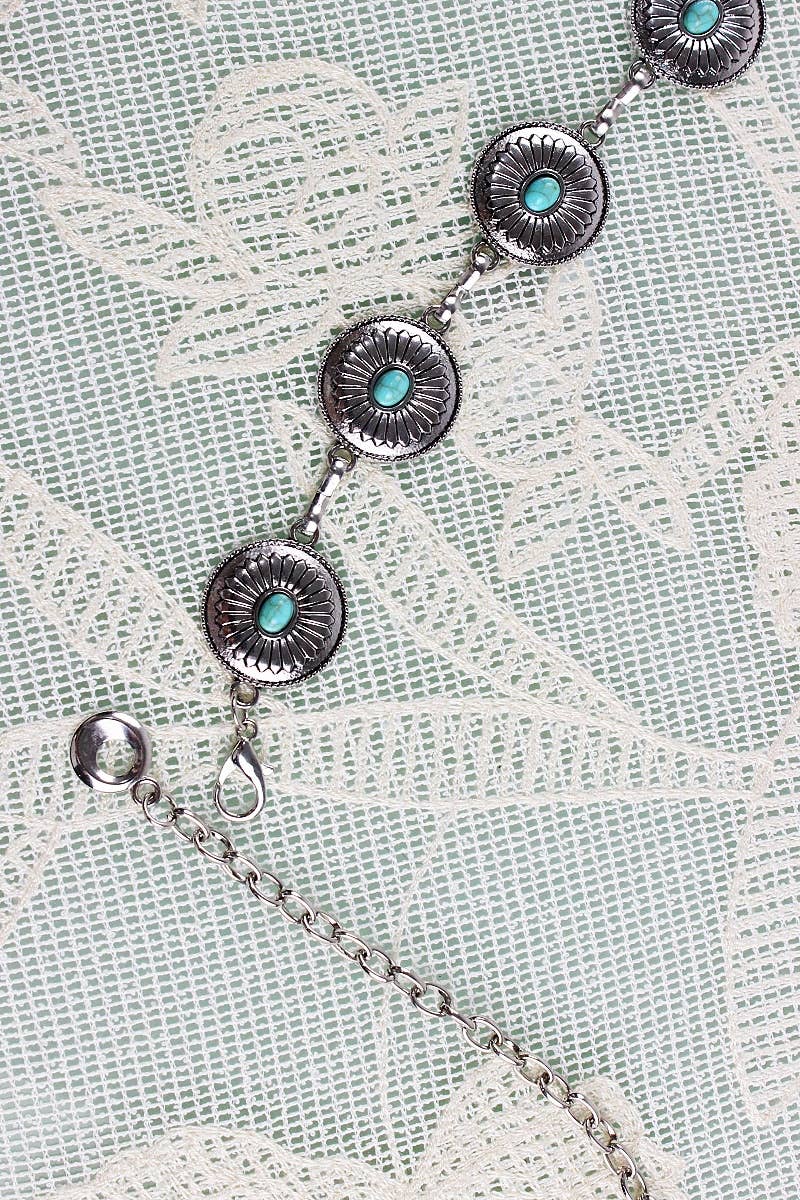 taos chain belt – antique silver