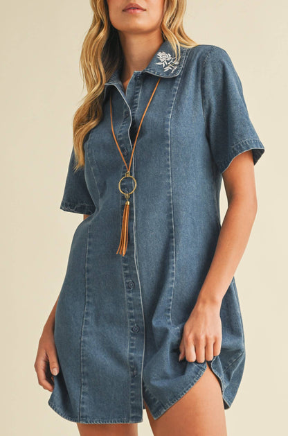 gracie dress  - denim