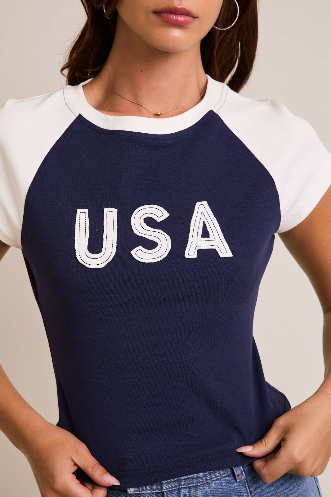 usa tee - navy