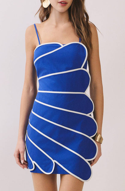 capri dress - royal blue