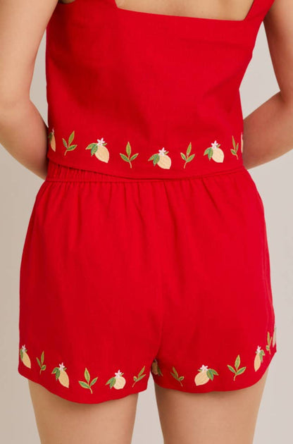 rylee shorts - red (FINAL SALE)