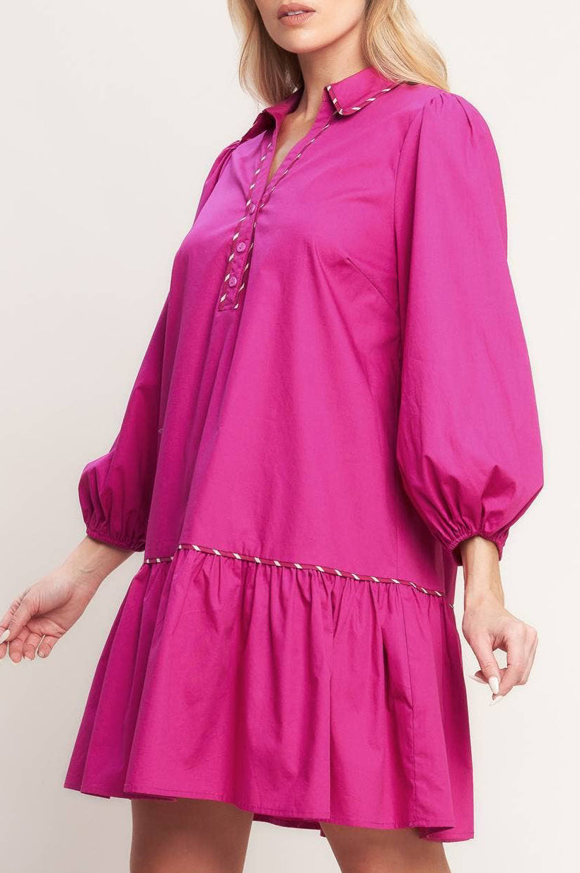 lydia dress - fuchsia