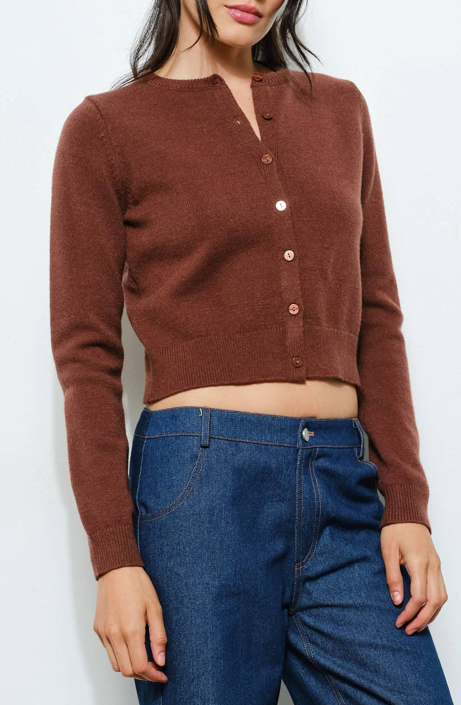 devyn cardigan - brown
