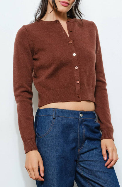 devyn cardigan - brown