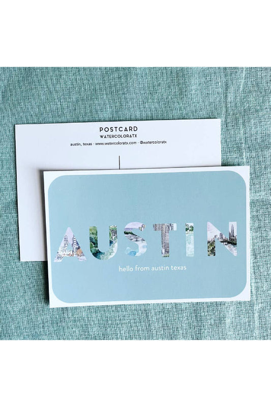 austin letters postcard