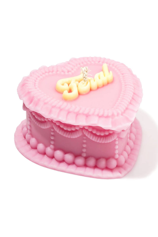 heart cake candle - feral