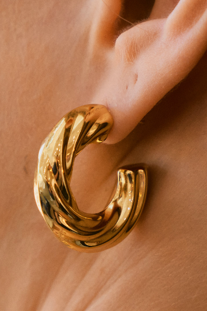 chunky twist hoops