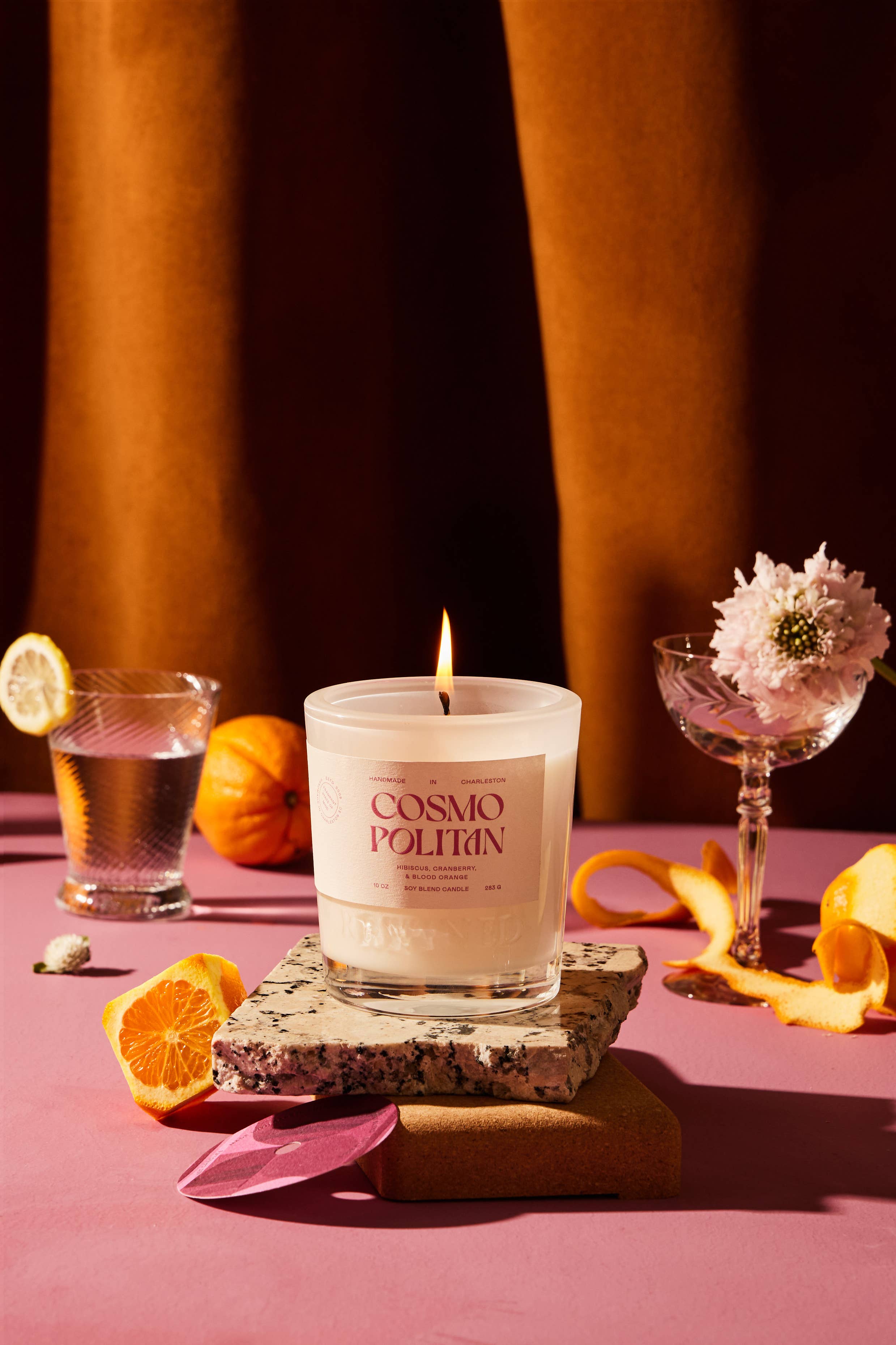 cocktail candle - cosmopolitan