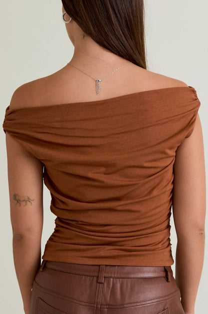 zara top - brown