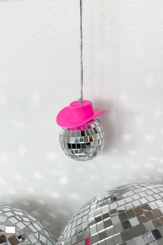 disco cowgirl car charm - pink